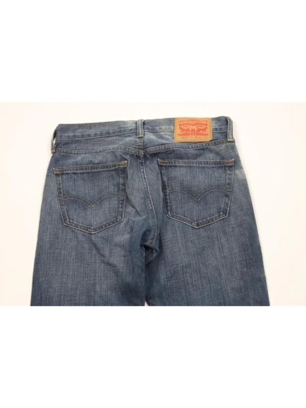 Vintage Y2K Levis 527 Mens 30x32 Slim Western Bootcut Flared Denim Jeans Blue